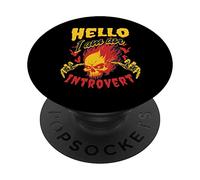 Bonjour Je suis Un Introvert PopSockets PopGrip Adhésif