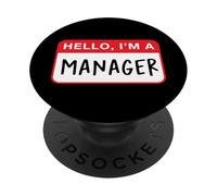 Bonjour, Je suis Un Manager - Drôle PopSockets PopGrip Adhésif