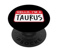 Bonjour, Je suis Un Taureau - Astrologie drôle PopSockets PopGrip Adhésif