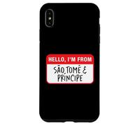 Bonjour, Je Viens de Sao Tomé-et-Principe Coque pour iPhone XS Max