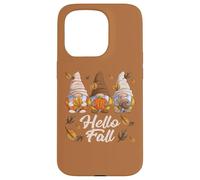 Bonjour l'automne, Gnomes d'automne amusants, Feuilles Coque pour iPhone 15 Pro