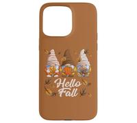 Bonjour l'automne, Gnomes d'automne amusants, Feuilles Coque pour iPhone 15 Pro Max
