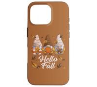 Bonjour l'automne, Gnomes d'automne amusants, Feuilles Coque pour iPhone 16 Pro