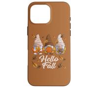Bonjour l'automne, Gnomes d'automne amusants, Feuilles Coque pour iPhone 16 Pro Max