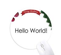 bonjour le monde interface de programme tapis de souris en caoutchouc de sapin de noël