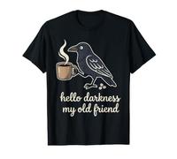 Bonjour Les ténèbres, Mon Vieil ami Grumpy Crow Coffee T-Shirt Graphique avec Valeur