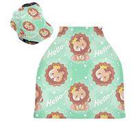Bonjour Lion De Bande Dessinée Housse de Canopée de Siège de Voiture pour Poussette Bébé Dais Siège-Auto Couverture D'Allaitement Pare-Soleil Respirant Extensible pour Garçons Filles