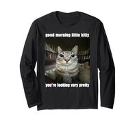 Bonjour Little Kitty, tu ES très Jolie mème Manche Longue