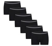 Bonjour Lot de 6 boxers en coton à rayures pour garçon de 5 à 13 ans, Noir , 9-10 ans