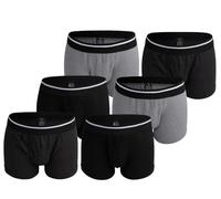Bonjour Lot de 6 et 12 boxers en coton pour homme - Rayures fluo, (Lot de 6 rayures foncées), L
