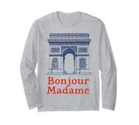 Bonjour Madame Arc De Triomphe Style Paris France Manche Longue