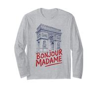 Bonjour Madame Arc De Triomphe Style Paris France Manche Longue