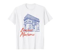 Bonjour Madame Paris Arc de Triomphe French Travel Esthétique T-Shirt