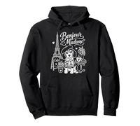 Bonjour Madame Paris Café Beagle Amoureux des Chiens Art français Sweat à Capuche