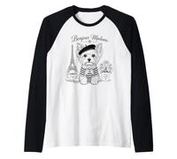 Bonjour Madame Yorkie Paris French Cafe Yorkshire Terrier Manche Raglan