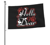 Bonjour mes chers drapeaux pour l'extérieur 2x3 pieds double face robuste bannière drapeau pour maison cour festival extérieur jardin décoration drapeau de bienvenue