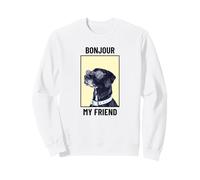 Bonjour Mon ami (déclaration drôle en français) (graphisme de Chien) Sweatshirt