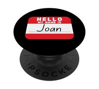 Bonjour Mon nom est Joan Funny Tag PopSockets PopGrip Adhésif