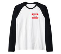 Bonjour Mon nom est Steve Funny Name-Tag Manche Raglan