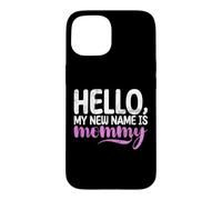 Bonjour, Mon Nouveau nom est Mommy Baby Shower Coque pour iPhone 15