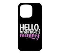 Bonjour, Mon Nouveau nom est Mommy Baby Shower Coque pour iPhone 15 Pro