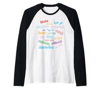Bonjour mot dans différentes langues Voyage et professeur Manche Raglan