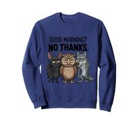 Bonjour ? Non Merci Funny Night Animals Sweatshirt
