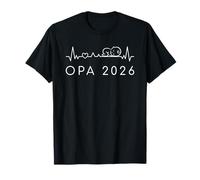 Bonjour Opa 2026 Rythme de cœur avec bébé annoncer la Grossesse T-Shirt