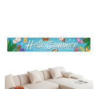 Bonjour - Panneau d'été, bannières de décoration d'été, panneau extérieur avec drapeau de - Décoration intérieure et extérieure de patio, de photomaton pour décoration
