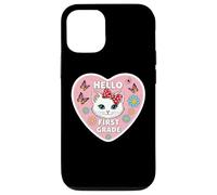 Bonjour, Petite Fille de 1re année, Chaton, Chat, Retour à l'école Coque pour iPhone 12/12 Pro