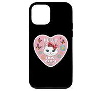 Bonjour, Petite Fille de 1re année, Chaton, Chat, Retour à l'école Coque pour iPhone 12 Mini
