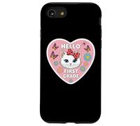 Bonjour, Petite Fille de 1re année, Chaton, Chat, Retour à l'école Coque pour iPhone SE (2020) / 7/8