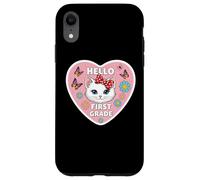 Bonjour, Petite Fille de 1re année, Chaton, Chat, Retour à l'école Coque pour iPhone XR