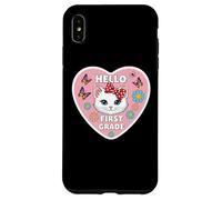 Bonjour, Petite Fille de 1re année, Chaton, Chat, Retour à l'école Coque pour iPhone XS Max