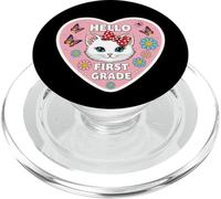Bonjour, Petite Fille de 1re année, Chaton, Chat, Retour à l'école PopSockets PopGrip pour MagSafe
