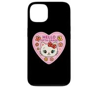 Bonjour, Petite Fille de 5e année, Chaton, Chat, Retour à l'école Coque pour iPhone 13