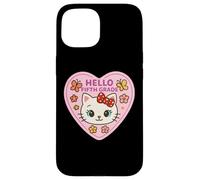 Bonjour, Petite Fille de 5e année, Chaton, Chat, Retour à l'école Coque pour iPhone 15
