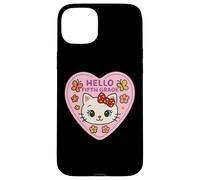 Bonjour, Petite Fille de 5e année, Chaton, Chat, Retour à l'école Coque pour iPhone 15 Plus