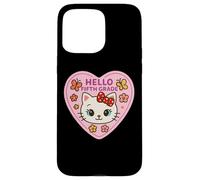 Bonjour, Petite Fille de 5e année, Chaton, Chat, Retour à l'école Coque pour iPhone 15 Pro Max
