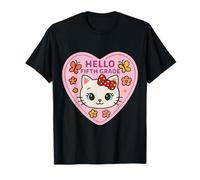 Bonjour, Petite Fille de 5e année, Chaton, Chat, Retour à l'école T-Shirt