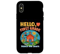 Bonjour, première année regardez-moi apprendre à commencer l'apprentissage scolaire Coque pour iPhone X/XS