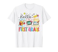 Bonjour, professeur de première année, première année, fille, joli nœud T-Shirt