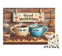 Bonjour Puzzle 1000 Pièces Papier recyclé pour Adultes Puzzle pour Adultes Jeu Difficile et Stimulant Excellente idée Cadeau pour créativité et offres de Cadeaux 52x38cm/1000pcs