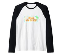 Bonjour quatrième année! 4e année Premier Jour de l'école garçon Fille Manche Raglan