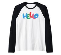 Bonjour. Salutation Amusante, positivité Manche Raglan