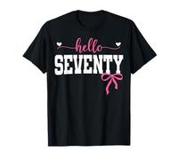 Bonjour Soixante-dix Ans 1955 Coquette Bow 70e Anniversaire T-Shirt
