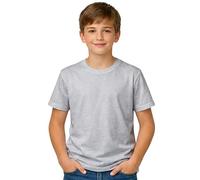 Bonjour - T-shirt d'été à manches courtes pour garçons de 3 à 13 ans - T-shirt vierge uni pour garçons - 100 % coton - Softspun - Uniforme scolaire P.E. Gym, T-shirt pour garçons