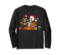Bonjour Thanksgiving Squelette Halloween Thanksgiving Noël Manche Longue