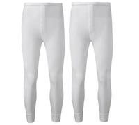 Bonjour Thermals Lot de 2 caleçons thermiques pour homme, blanc, 31-35