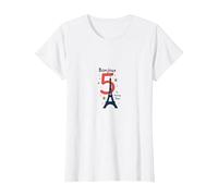Bonjour to 5 Amazing Years : Cadeau d'anniversaire France T-Shirt, Femme, Blanc, XL
